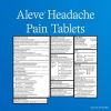 Aleve Headache Pain Reliever Naproxen Sodium Tablets, 90 Count