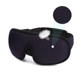 3D Sleeping Mask Block Out Light- Hard Rock Health (Color: Navy blue)